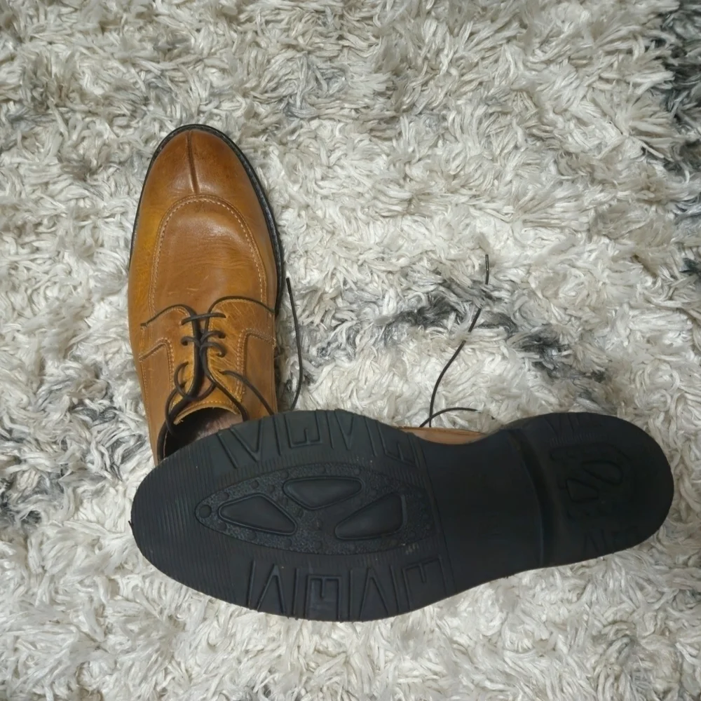 Allen Edmonds Malone Lace-Up Shoes Men's Size 14 Brown Leather